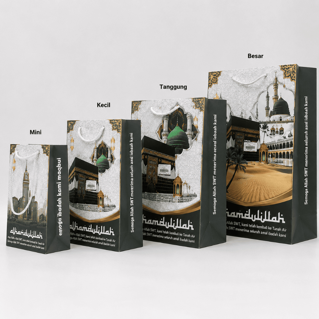 TAS KERTAS HAJI UMROH / PAPER BAG HAJI UMROH /TAS OLEH OLEH HAJI UMROH