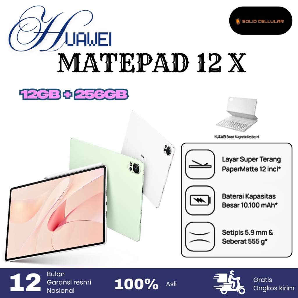 HUAWEI MatePad 12X 2026 WPS Office 3.0 12/256 garansi resmi