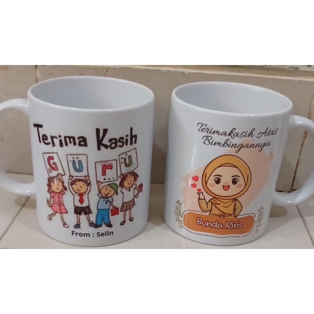 MUG CUSTOM BUAT HARI GURU/GELAS/KADO HARI GURU