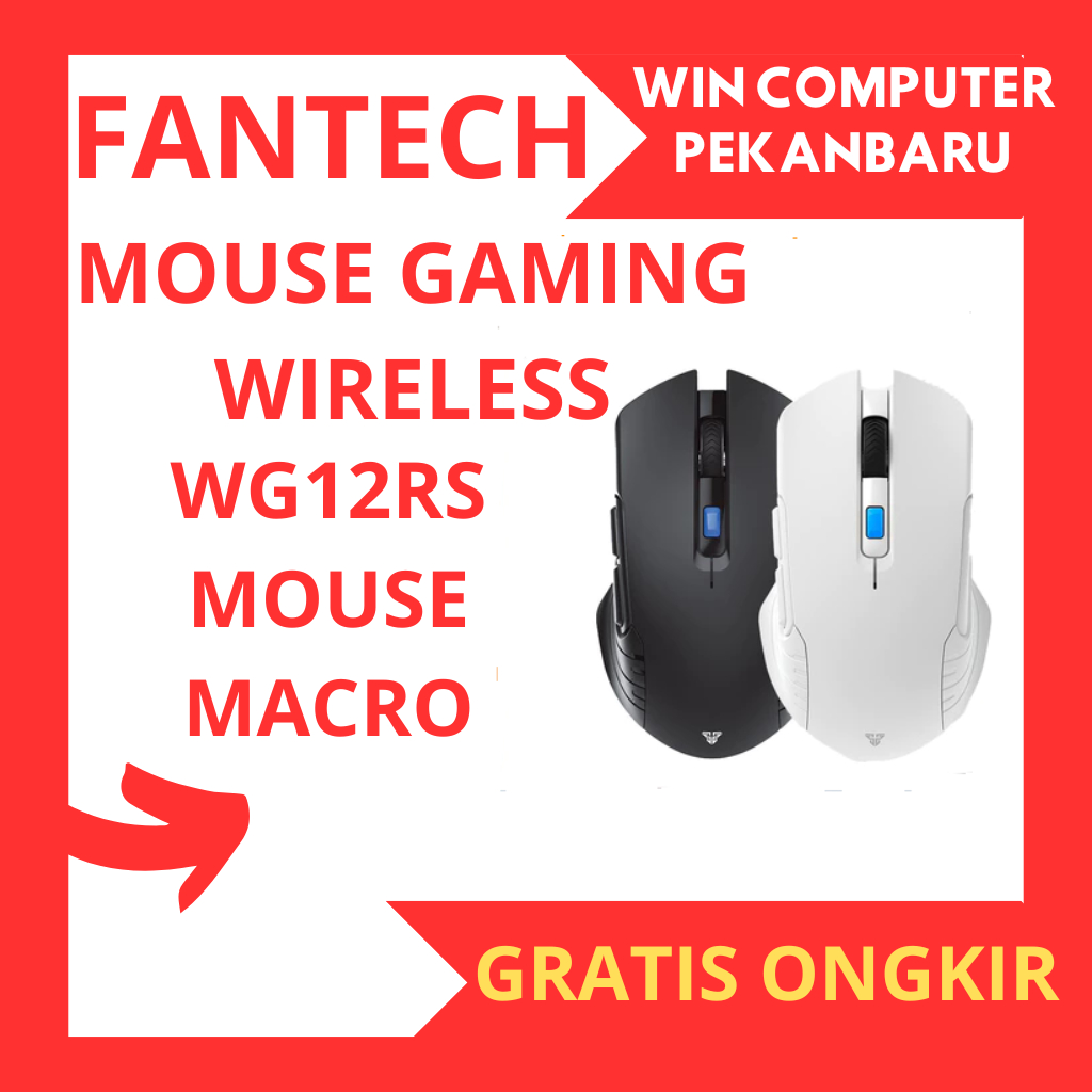 Fantech RAIGOR Gen III WG12R - Mouse Gaming Wireless Hitam Ergonomic