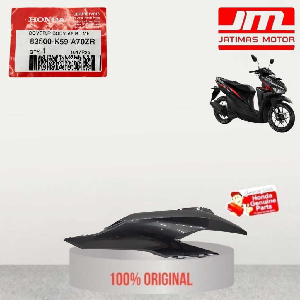 83500-K59-A70ZR 83600-K59-A70ZR Cover body kanan vario 125 led 2018-2021 hitam abu abu
