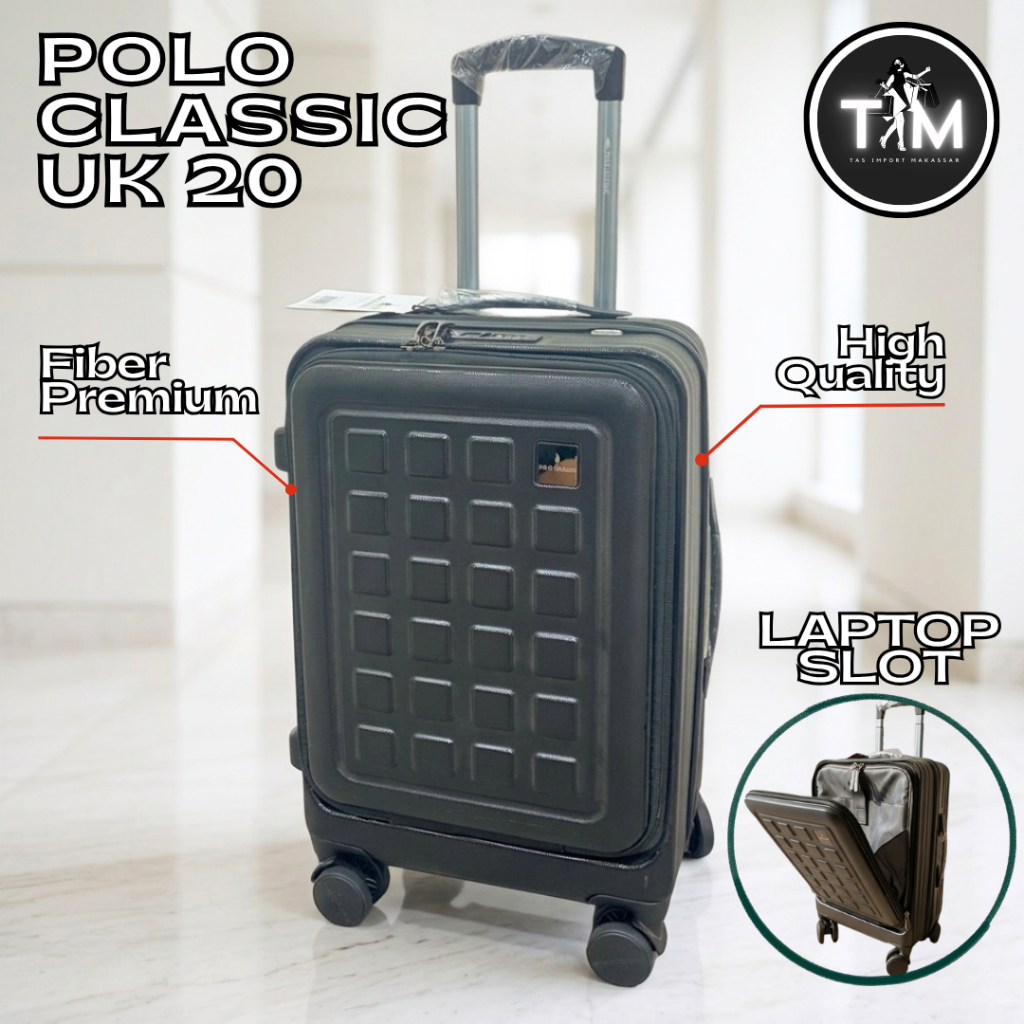 [PENGIRIMAN LUAR MAKASSAR] KOPER UK 20 INCH POLO CLASSIC CABIN | KOPER POLO CLASSIC CABIN SLOT LAPTO