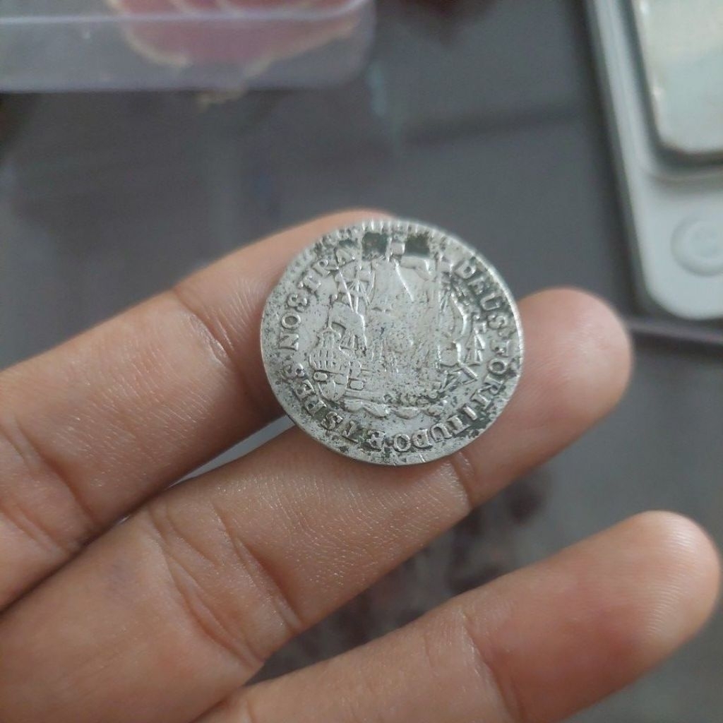 koin perak 6 stuiver west friesland 1755. rare.