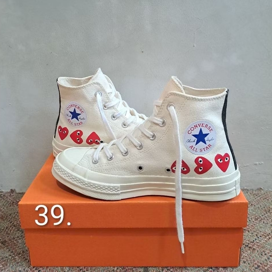 Converse 70s Hi X Cdg Play Multiheart Original