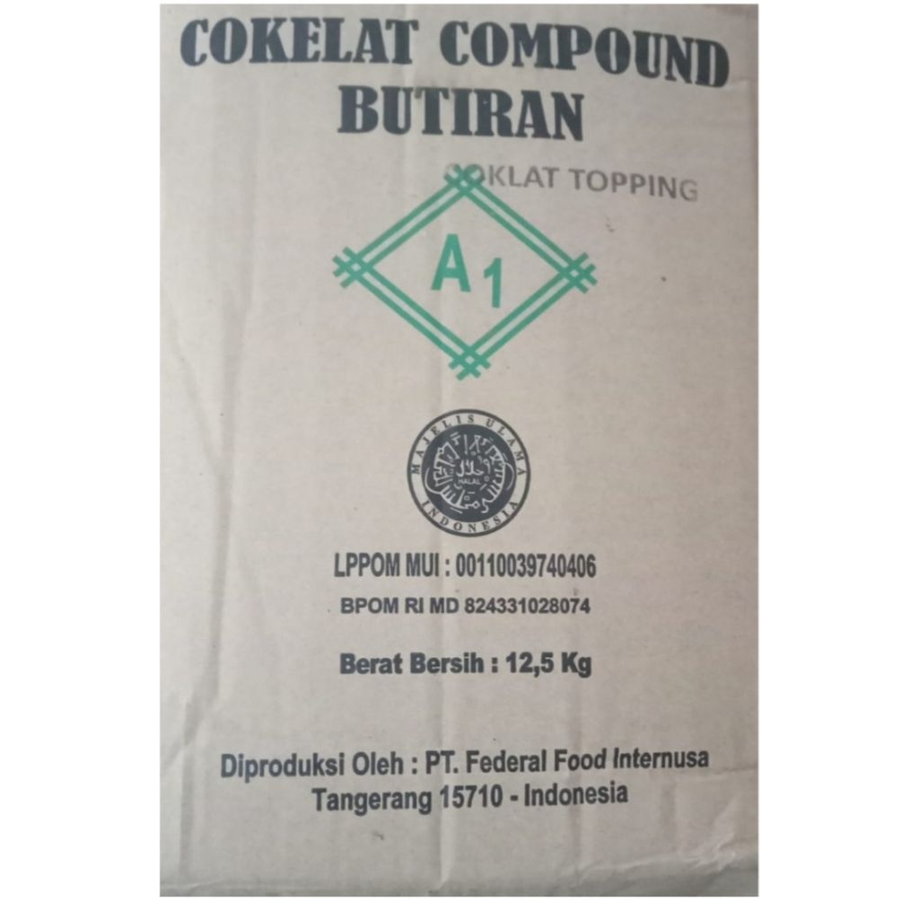 Dunia mesis Coklat A1 hijau Topping