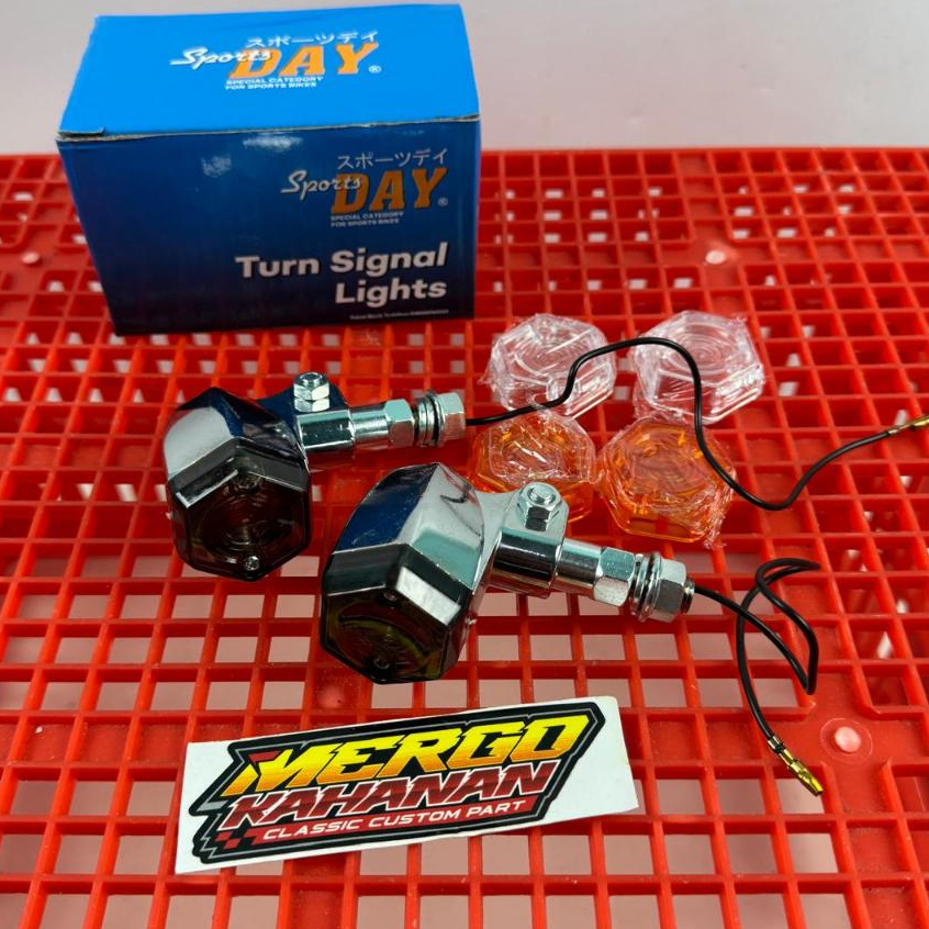 Lampu Sein Motor CB Model Hexagon NEW Reteng Riting Motor CB GL MP Herex SportsDay