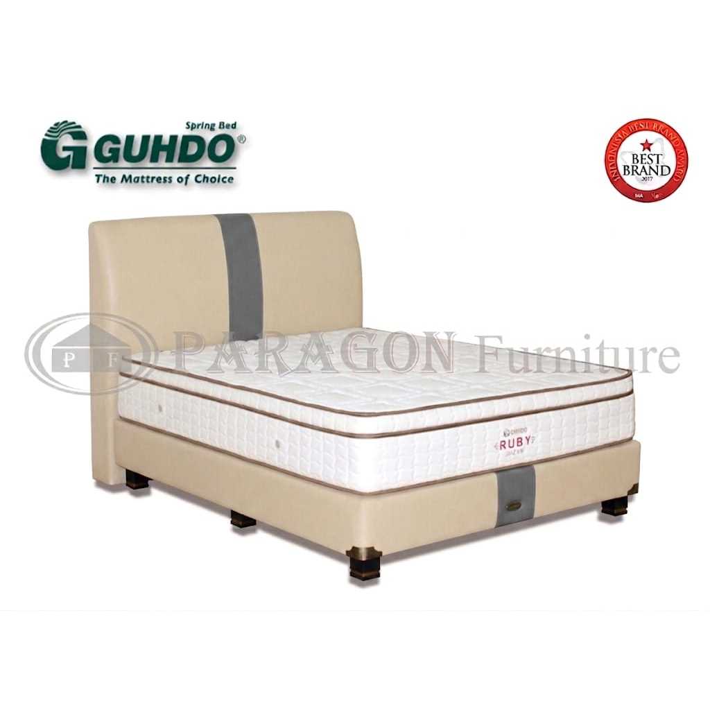 Guhdo Spring bed Ruby Latex Plush Top Spinal Spring Divan Venetian, HB Venetian 090 100 120 140 160 
