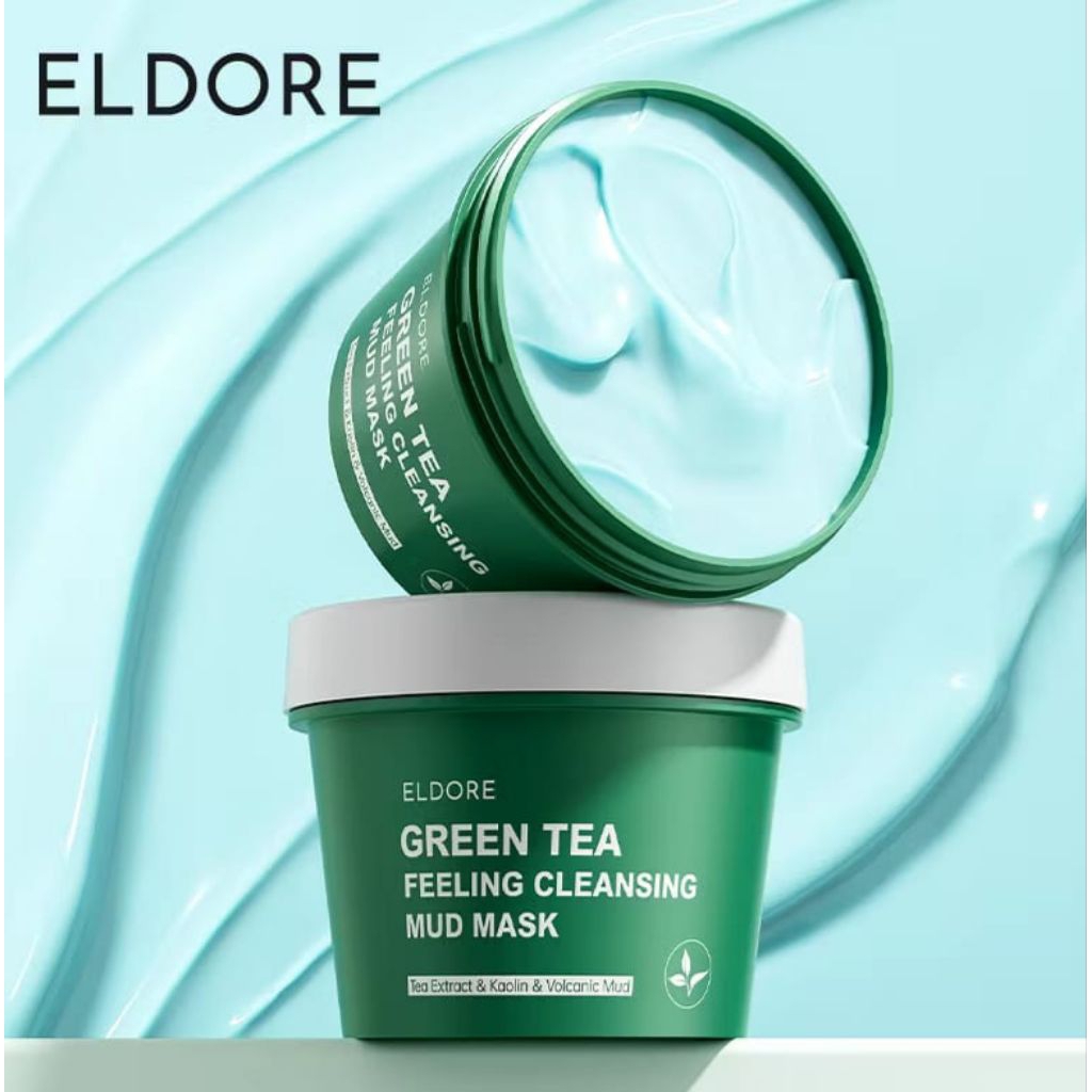 Eldore Green Tea Mud Mask (BPOM) / Eldore Green Tea Cooling Cleansing Mud Mask