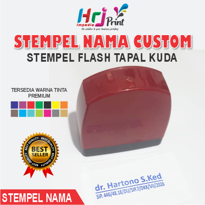 Stempel Nama Dokter | Stempel Nama Custom | Stempel Tapal Kuda | Stempel Nama