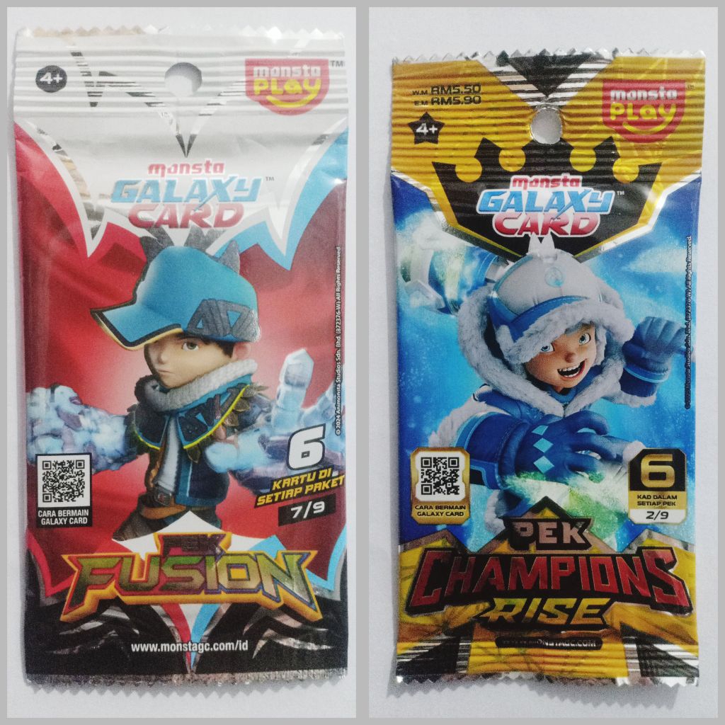Kartu Monsta Galaxy Card Boboiboy Pek Fusion & Pek Champion Rise