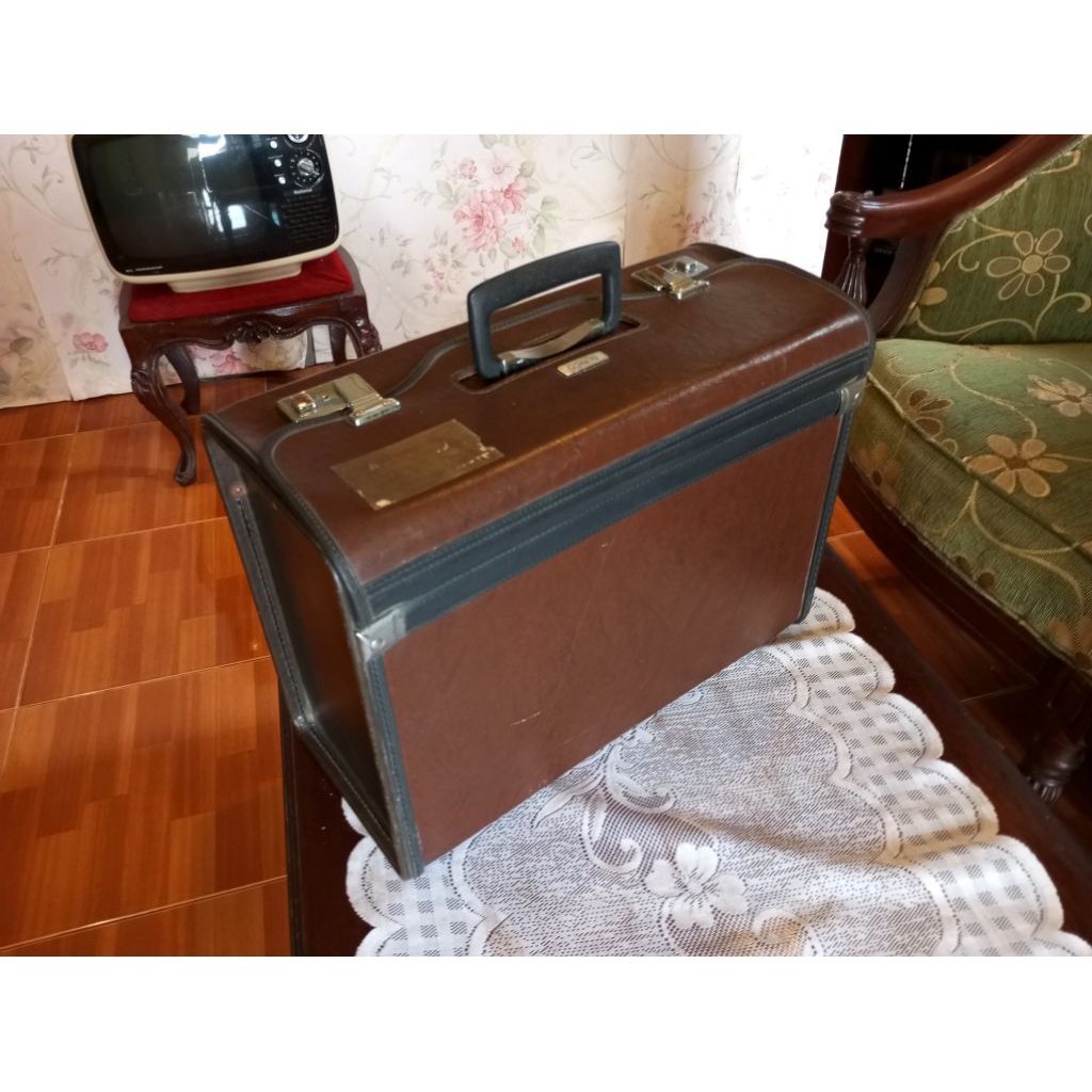 Koper  Kulit Jadul Merk SUNCO Antik Vintage lawas Dekorasi