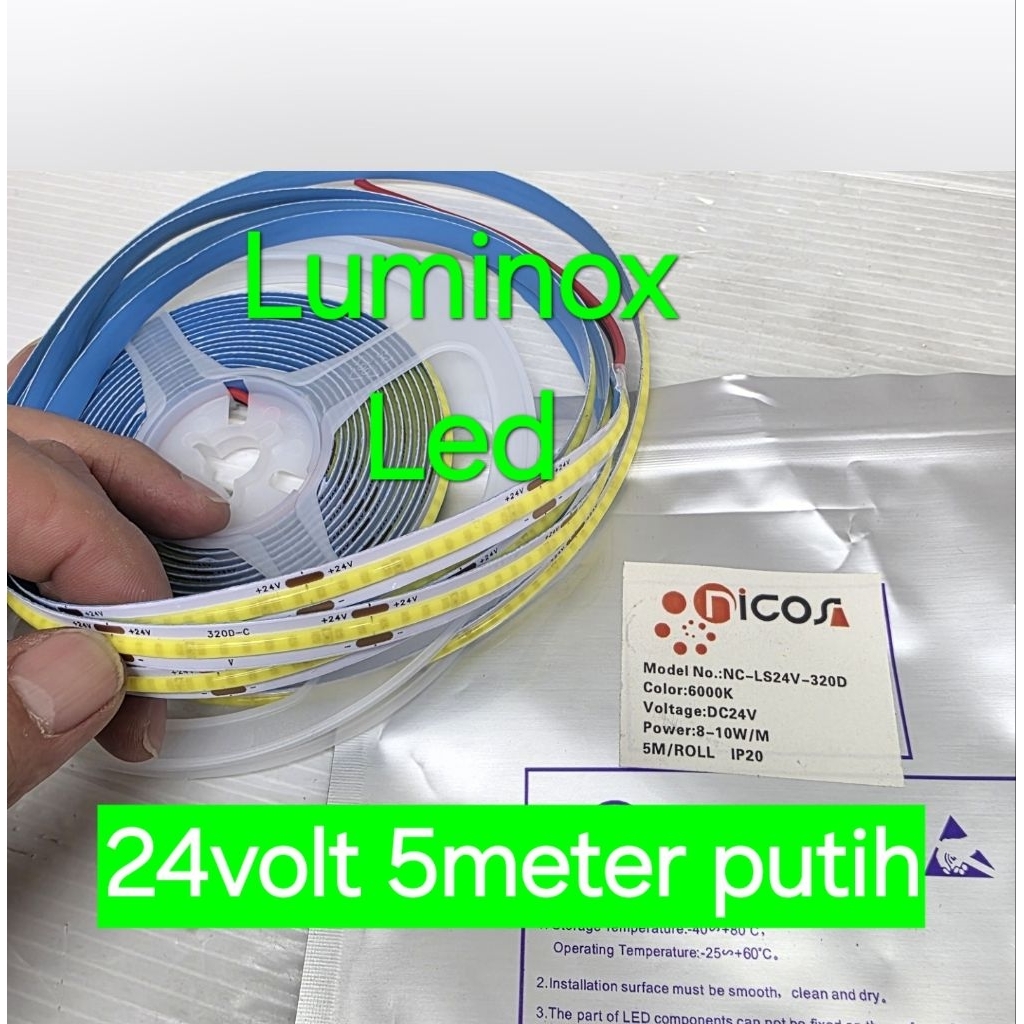 strip cob 24volt 5meter 5m / led strip 24v cob 3000k 4000k 6000k 5m