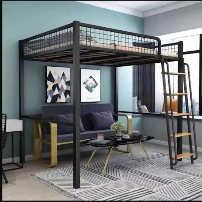 Costum Ranjang Tingkat Atas loft Mezzanine Bed besi sesuai gambar dan chat