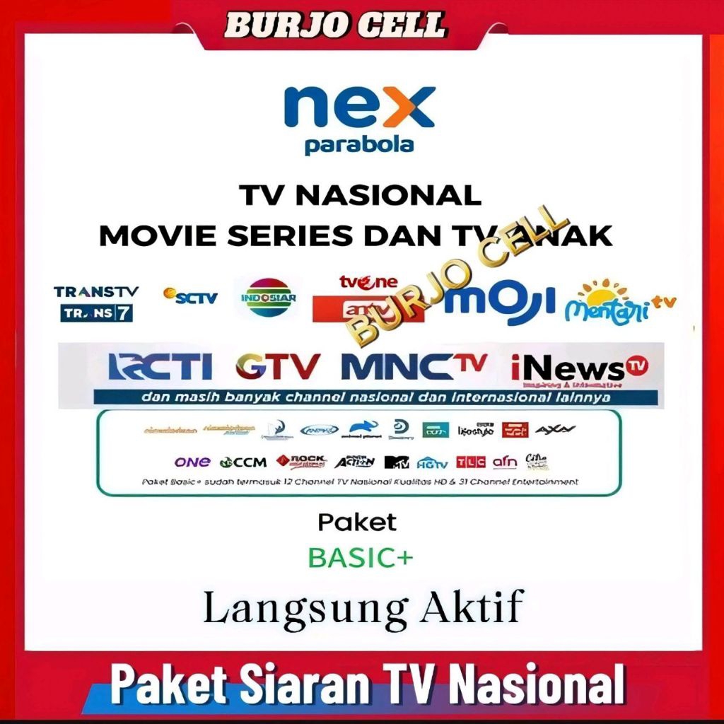 Nex Parabola Paket Basic MNC Grup SCTV Indosiar Trans7 TransTV dll