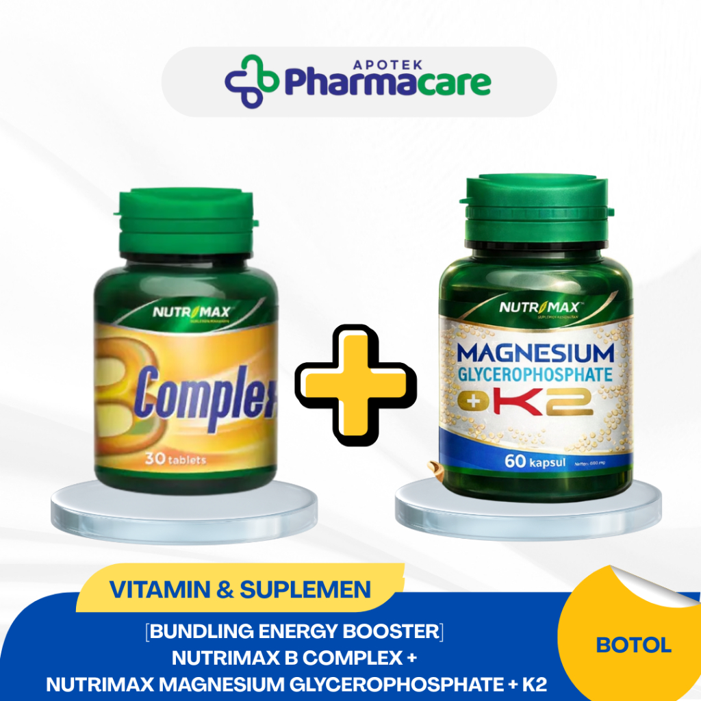 BUNDLING ENERGY BOOSTER (NUTRIMAX B COMPLEX 30 KAPSUL + NUTRIMAX MAGNESIUM 60 KAPSUL)