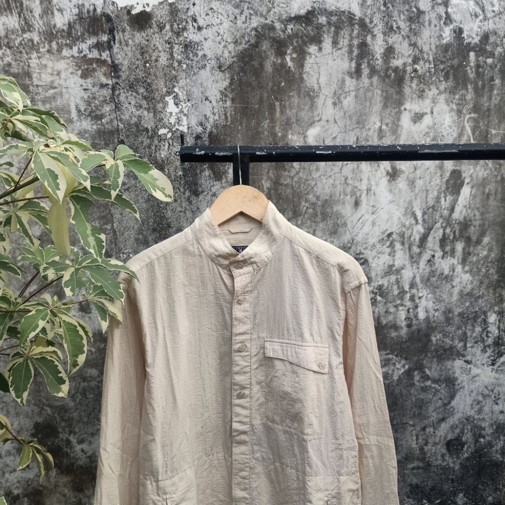 [BRAND] Playboy overshirt buttom jaket - cream