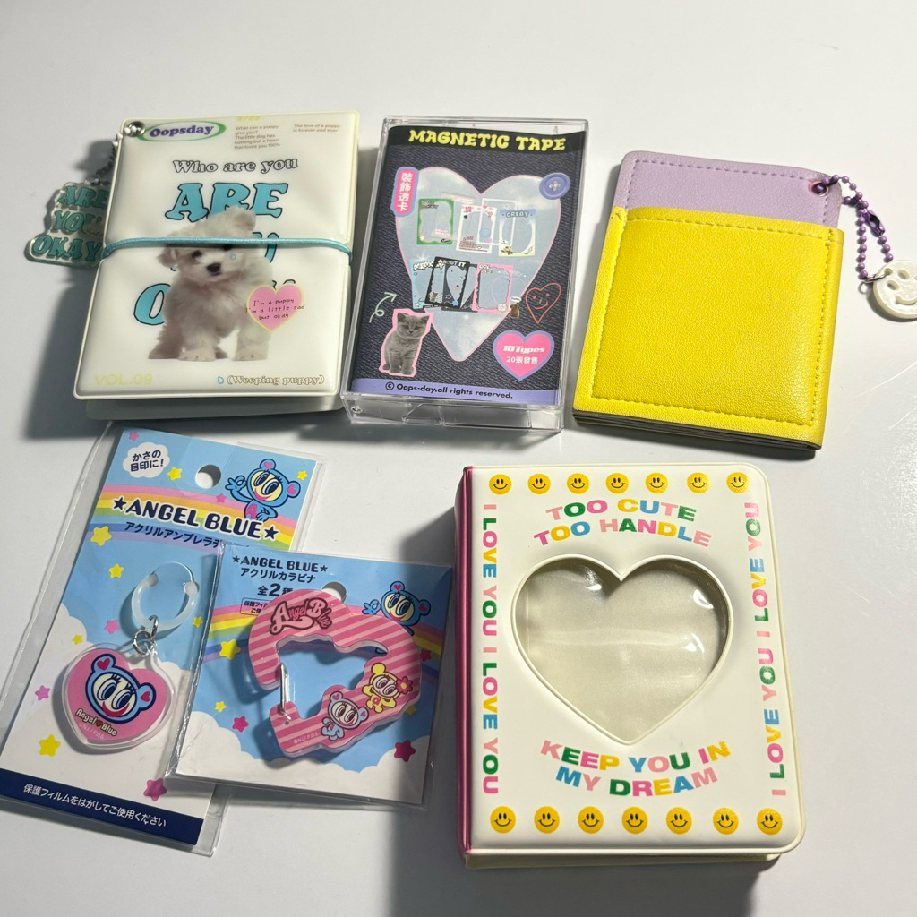 collectbook pc skin oopsday card holder mahasarnhandmade keyring carabiner angel blue ffrungfringg