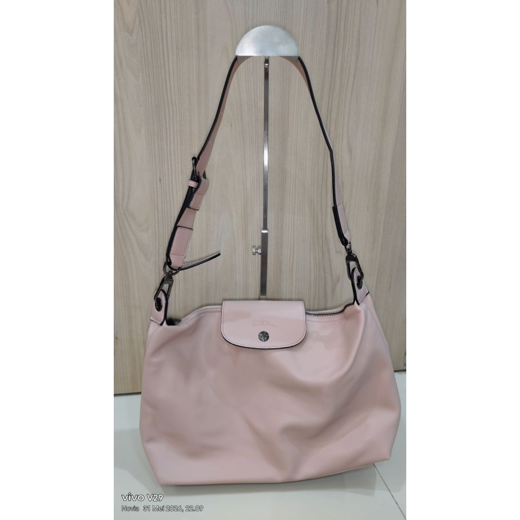 Tas Cuir LC Medium Hobo warna pink pastel
