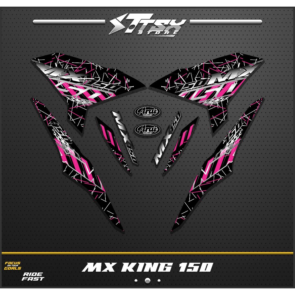 STRIPING MX KING 150/STIKER MX KING EXCITER/MX KING 150 VARIASI