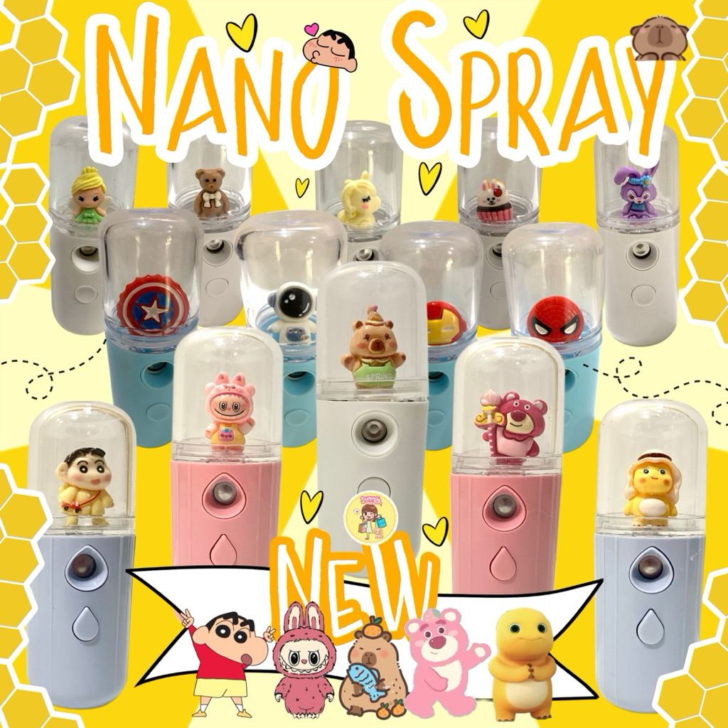 Nano Spray Mini Karakter/Nano Mist Spray Portable/Nano Spray Pelembab Wajah/Semprotan Wajah Nano/Fac