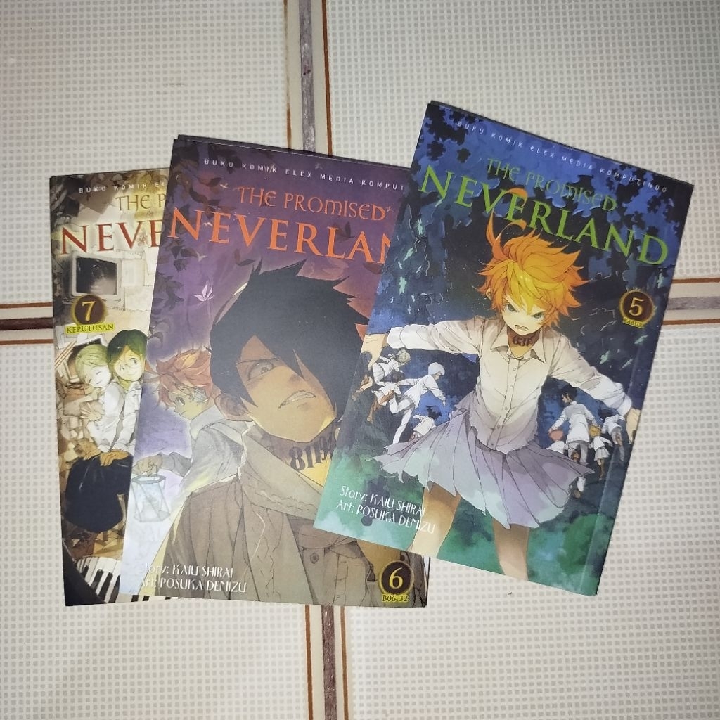 Komik The Promised Neverland vol 5 6 7 set kolpri