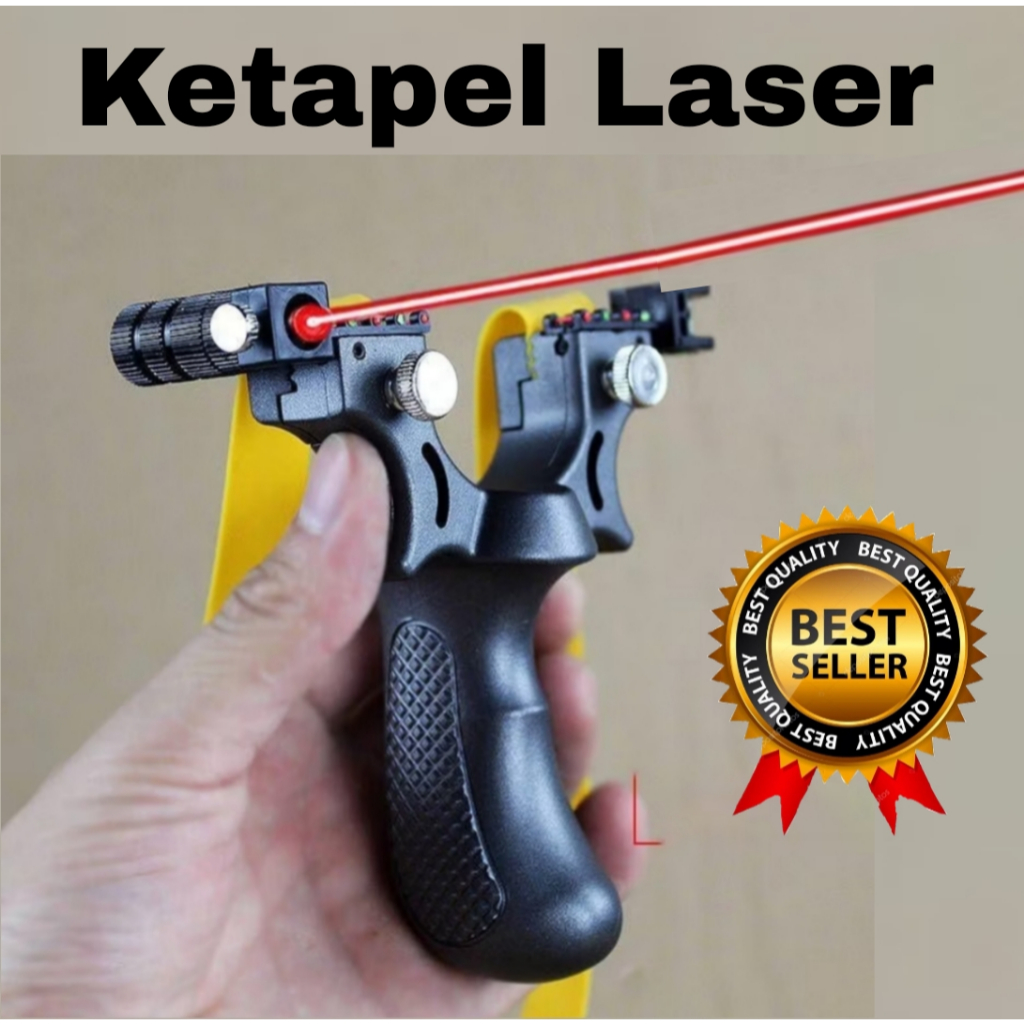 Ketapel Laser Mainan Anak Allumunium Big Power Tactical Slingshot with Sight