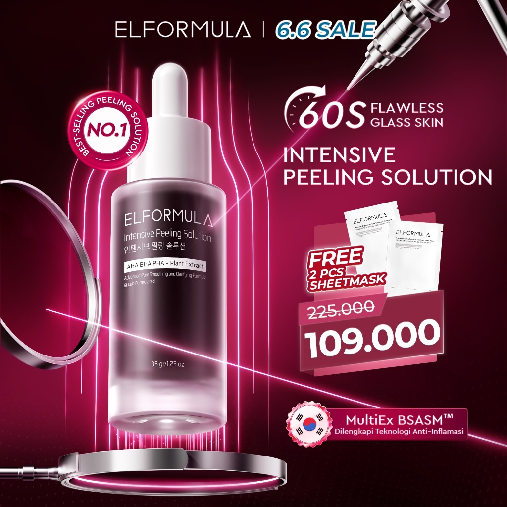 [FREE 2pcs Sheet Mask] ELFORMULA Intensive Peeling Solution - Peeling Serum Dark Spot Glass Skin Eks