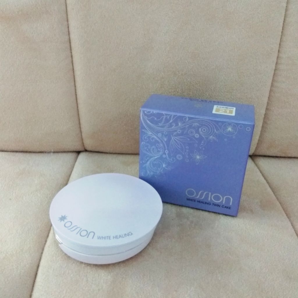 Bedak OSSION White Healing Twin Cake SPF35/PA++ Jutanhak Korea