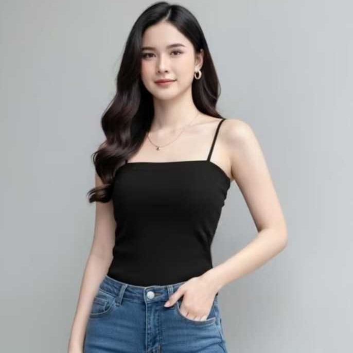 crop top tali spagety Atasan Wanita Korean Tali Spaghetti Crop Top//Kemben Tanktop Crop Daleman Tali