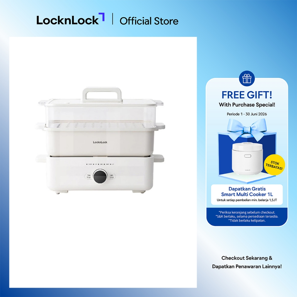 LocknLock Multi Cooker  Alat Masak Multi Fungsi 4L - EJP154IVY