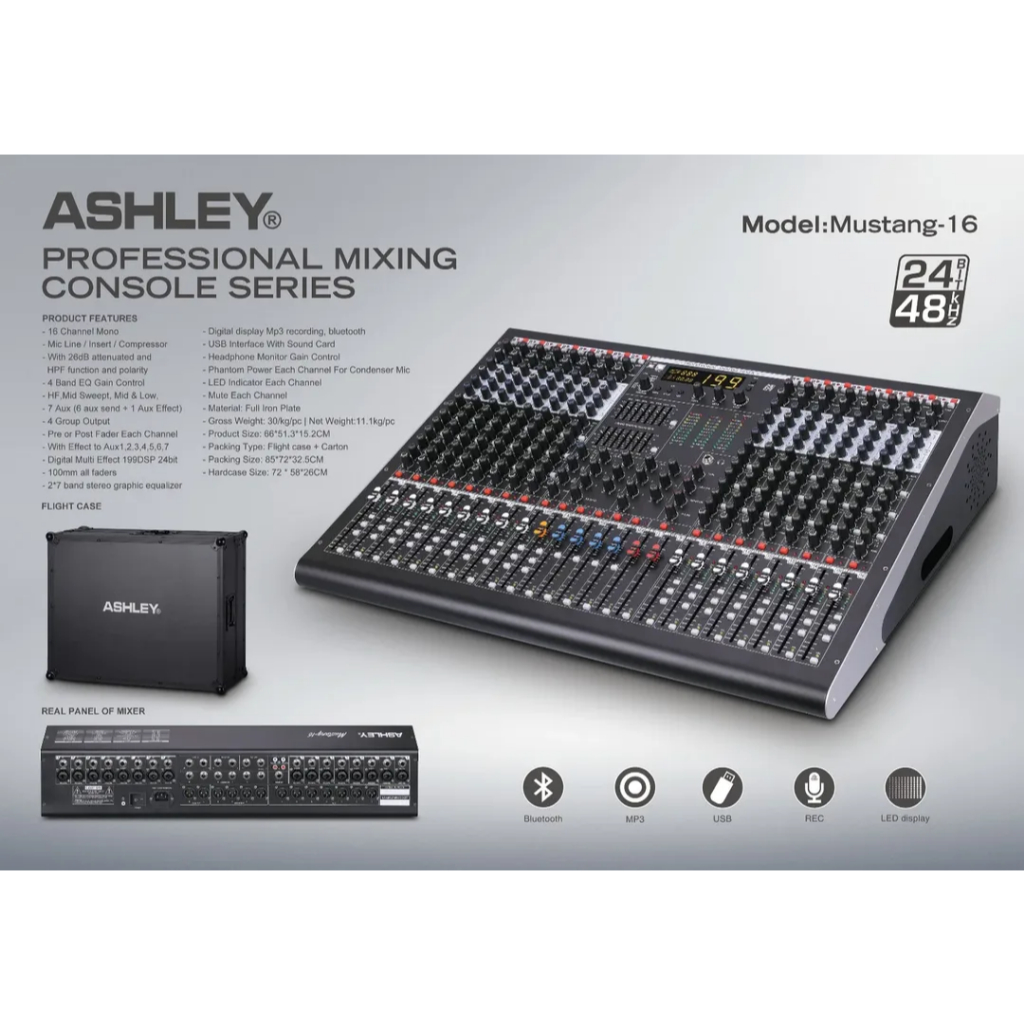 Mixer ashley mustang 16 mixer ashley 16 channel original