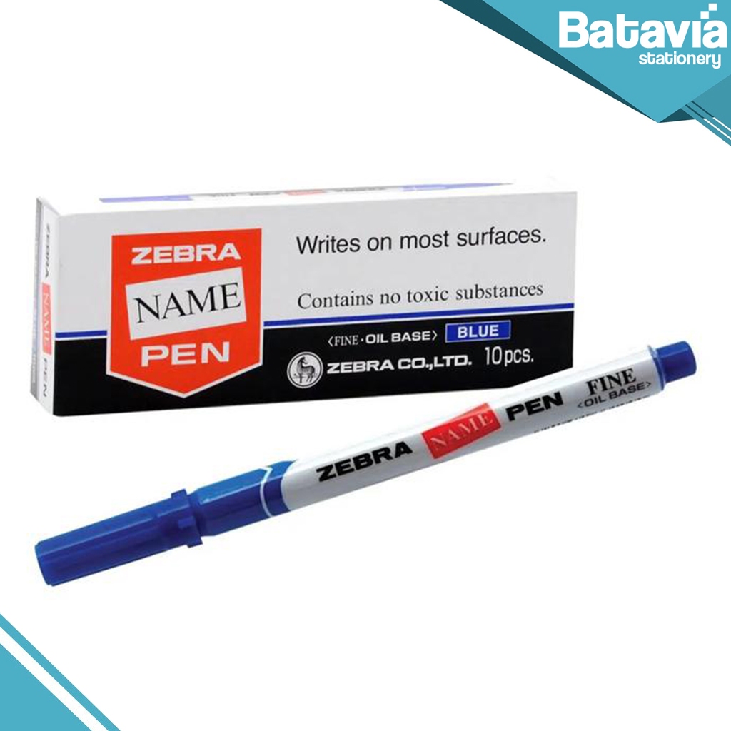 PEN NAME ZEBRA - BIRU | SPIDOL NAMA | ZEBRA NAME PEN - BLUE