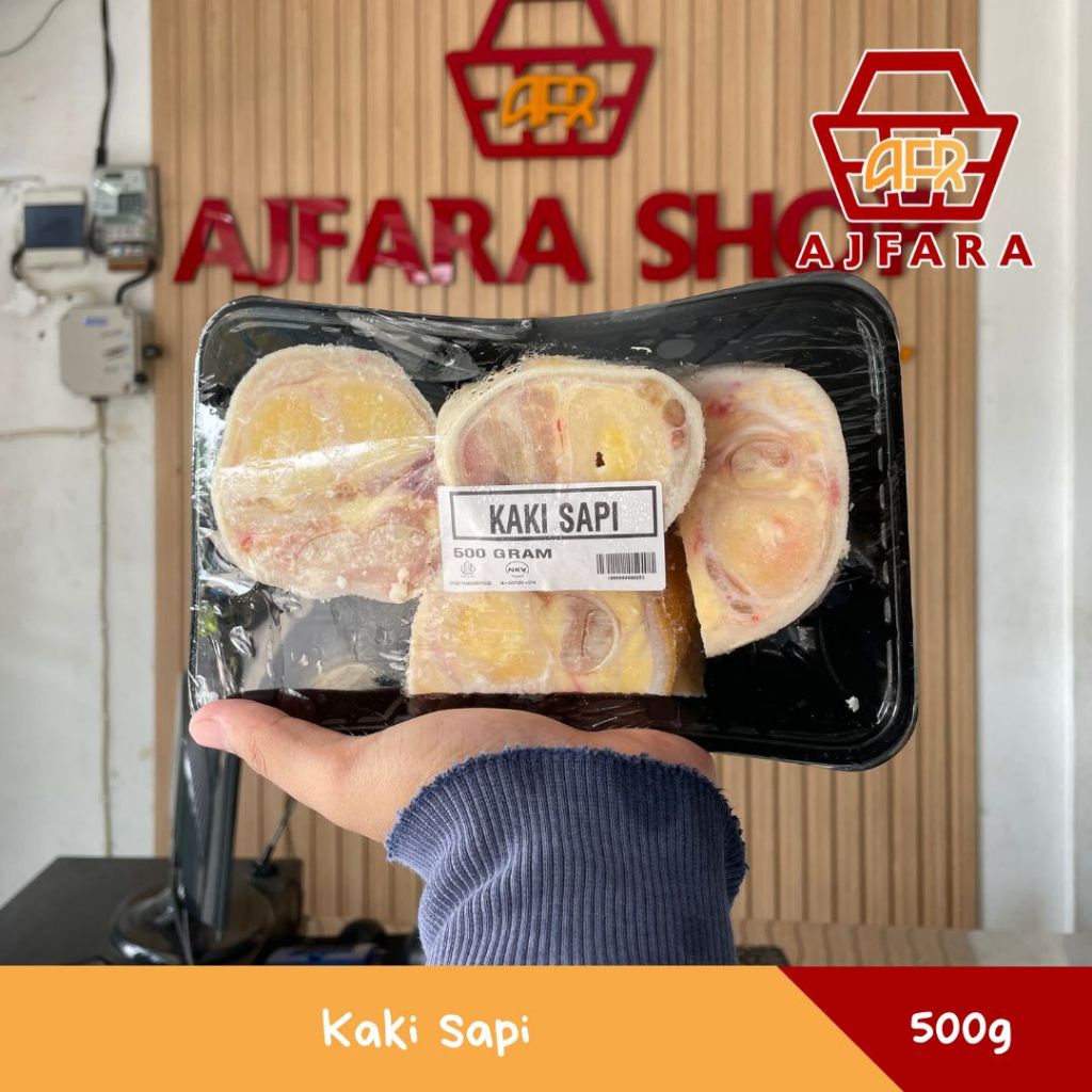 Kaki Sapi Potong Bersih 500g - Tunjang Kikil Sapi Irisan Bulat Tebal Kaya Kolagen untuk Sop Kaki Kik