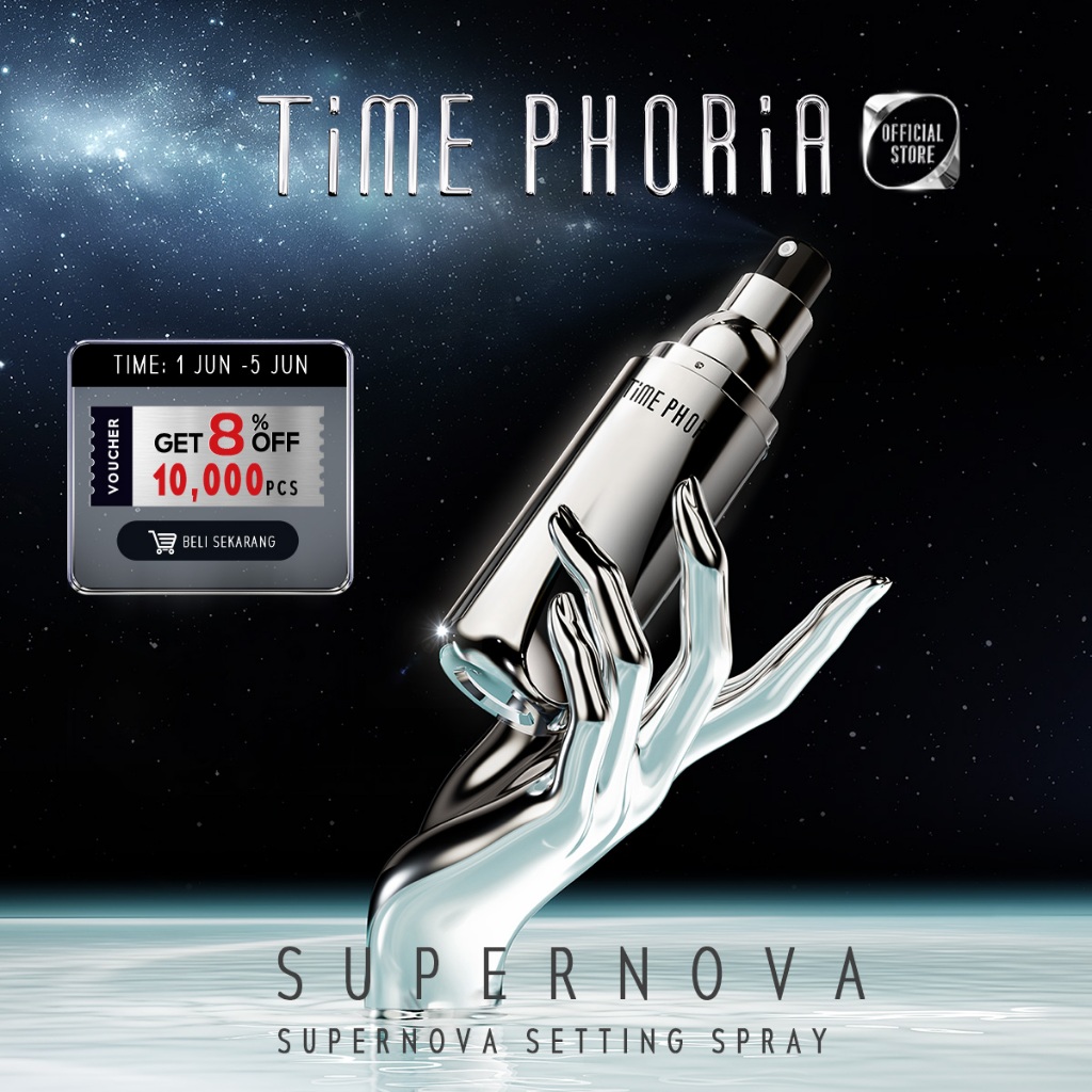TIME PHORIA - Timeless Supernova Setting Spray 60ML |Matte Finish Tahan Lama 16Jam Oil-Control Spray