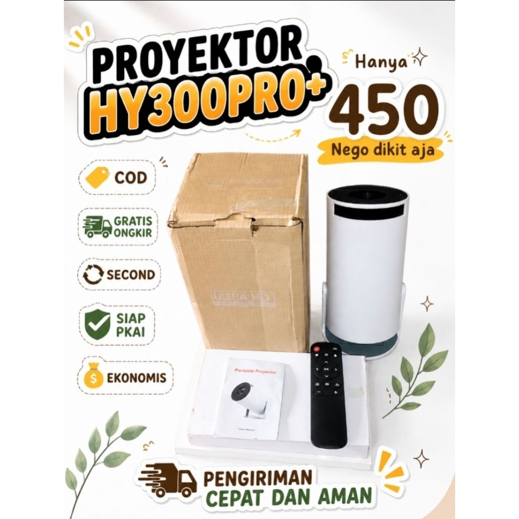 PROYEKTOR HY300PRO SECOND BERGUNGSI DENGAN BAIK ( CEK DESKRIPSI ) SH