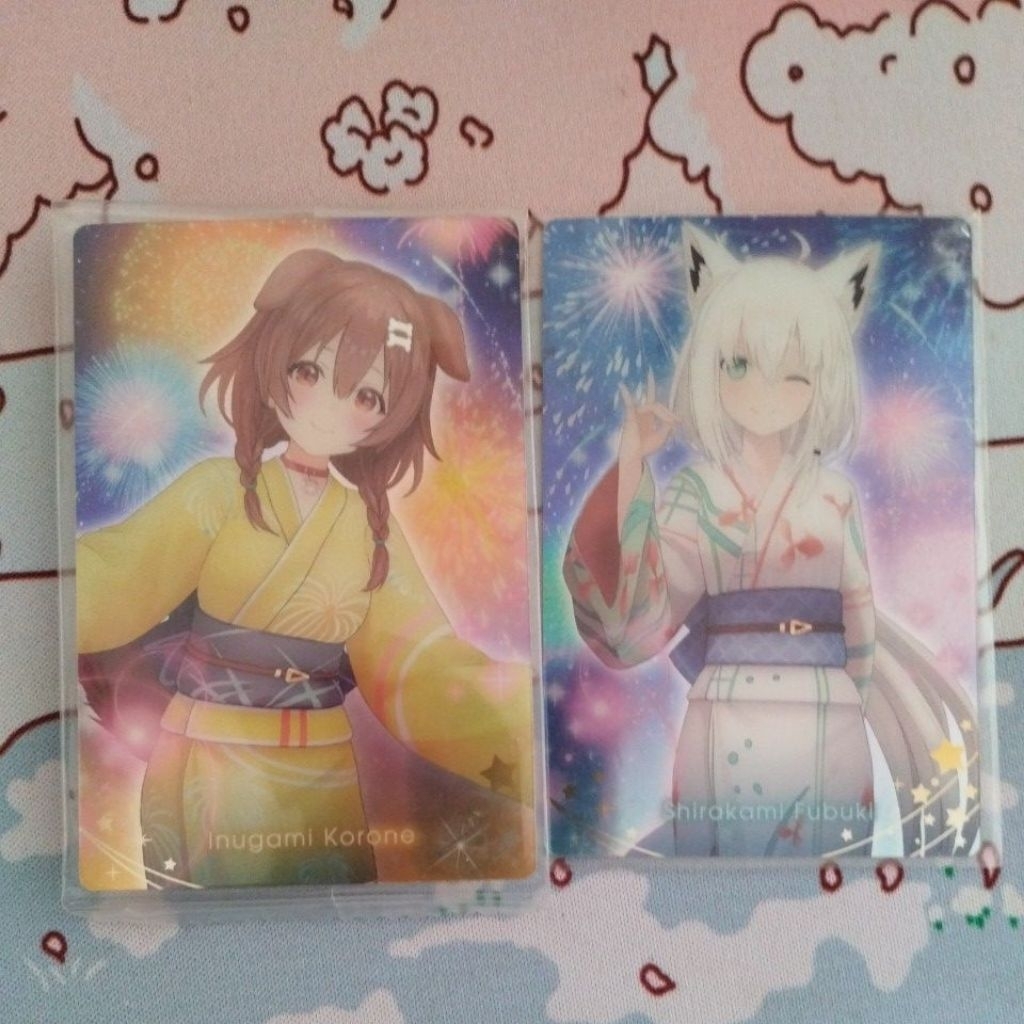 Vtuber Inugami Korone & Shirakami Fubuki Card