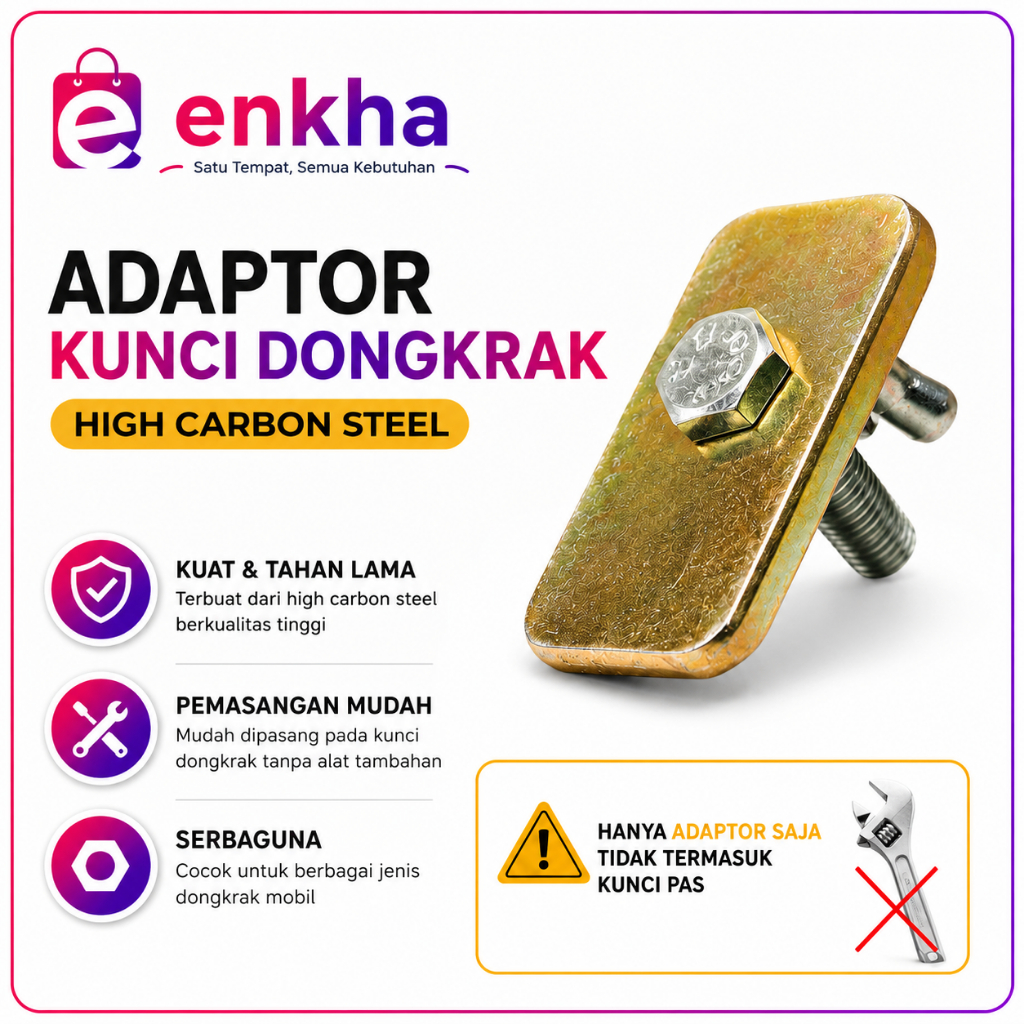 Adaptor Kunci Dongkrak Mobil Cross Labor Saving Wrench Universal untuk Buka Baut Ban jack wrench ada