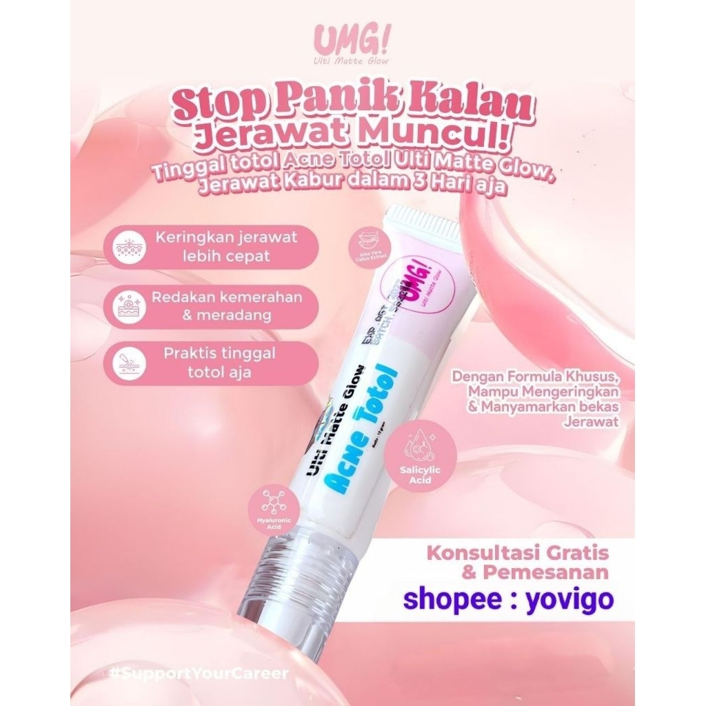 TOTOL JERAWAT ULTIMATE GLOW UMG!