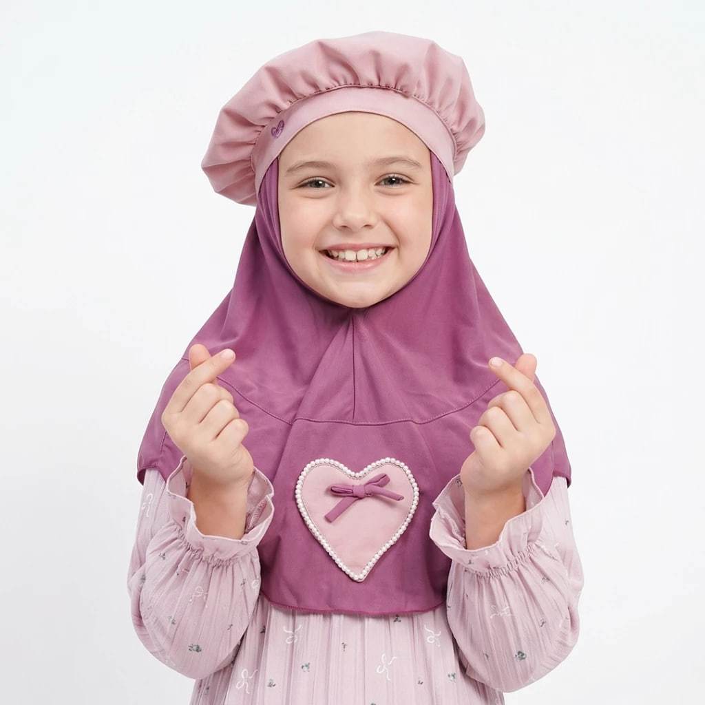 Krukid Alyssa | Kerudung Instan Alyssa | Kerudung Instan Anak Perempuan| Kerudung Topi | Kerudung An