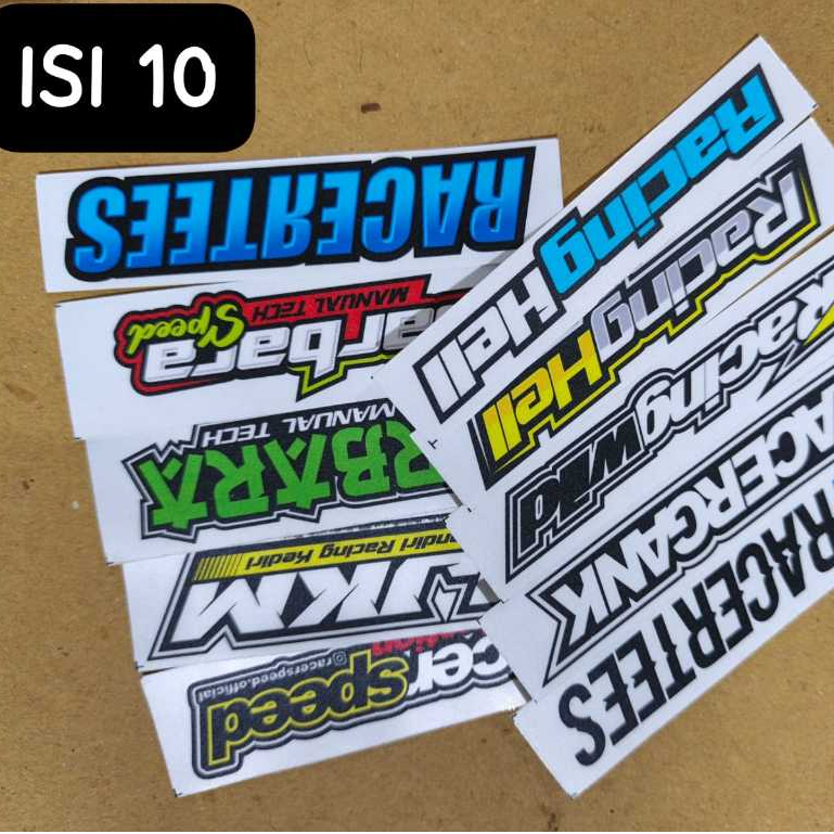 trendify52_ISI 10,26,27,30 pcs Stiker Racing Stiker Motor Sticker Motor balap/STICKER RACING HELL BA