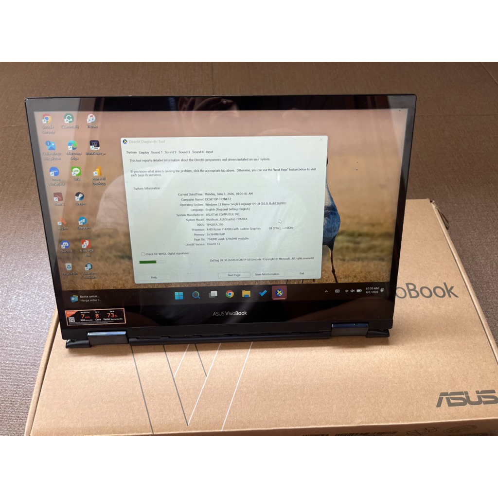 Asus Vivobook Tm420IA Ryzen 7