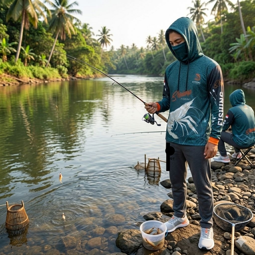 BAJU KAOS JERSEY MANCING MANIA BUFF MASKER DEWASA 26 Jersey Mancing Udang Galah