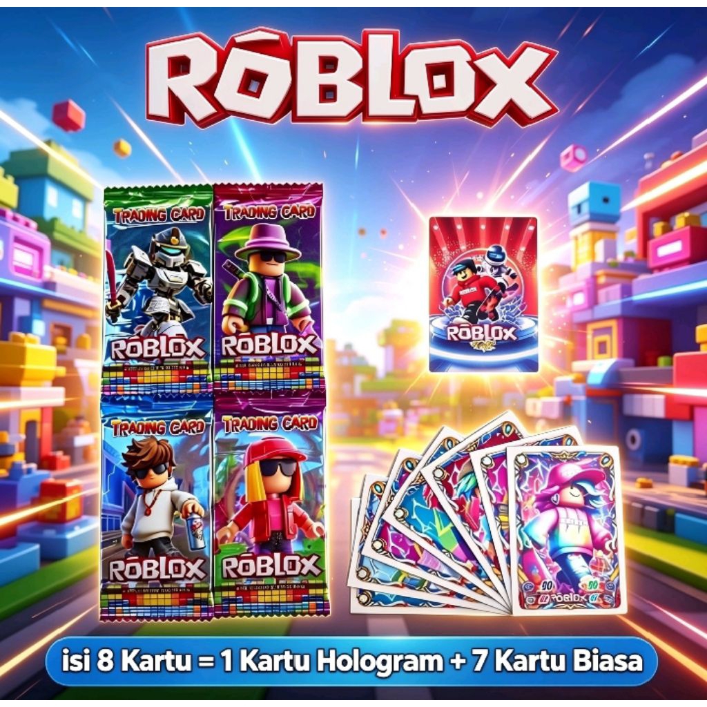 Kwartet kartu Roblox mainan jadul zaman old Mainan tranding card Mainan viral mainan anak-anak laki-