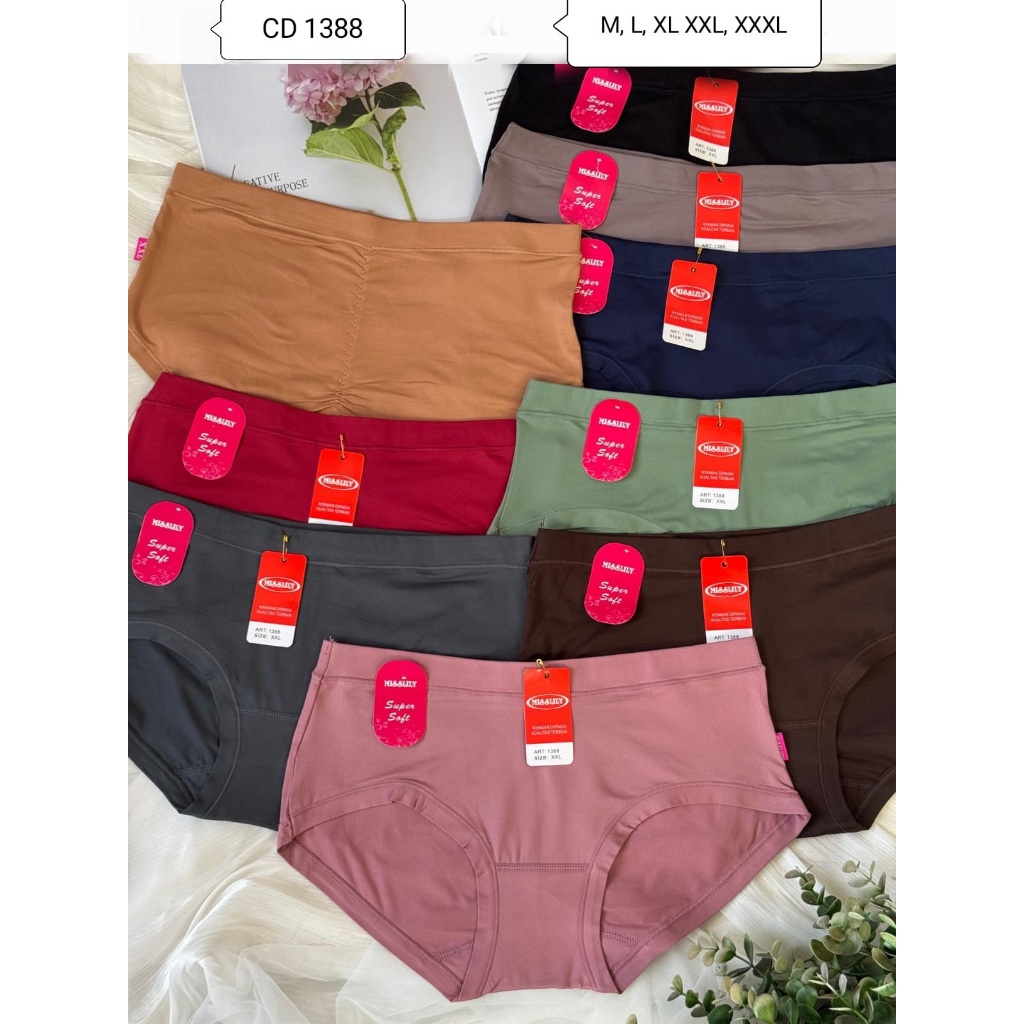 Celana Dalam Wanita Super Soft Misslily Cd Wanita Premium Quality Art 1388 Size M L XL XXL