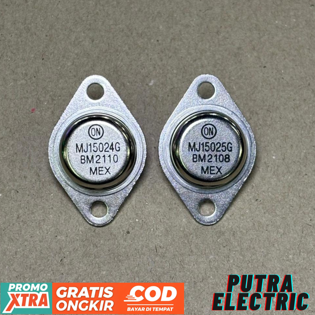 TR TRANSISTOR JENGKOL MEXICO MJ 15024 G & MJ 15025 G SET ASLI ORIGINAL MJ15024 MJ15025  4.6  11 peni
