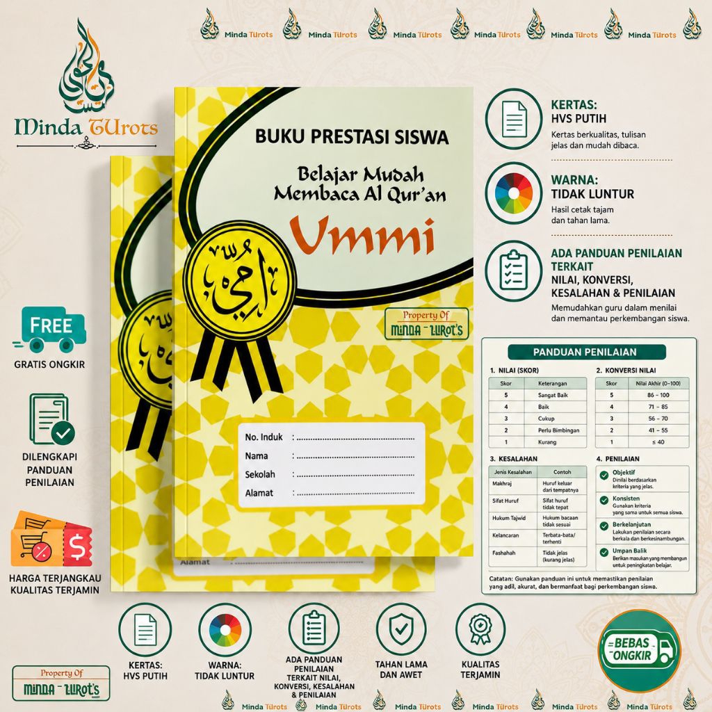 BUKU PRESTASI SISWA / SANTRI - Metode Ummi (HVS)