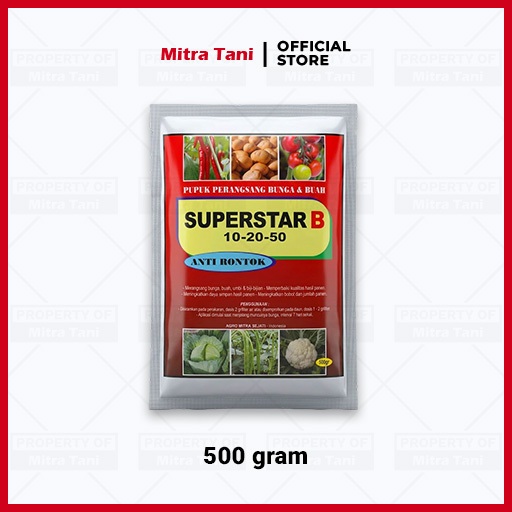 SUPERSTAR B Pupuk NPK (10-20-50) Pembesar Buah dan Umbi Original 500 Gram