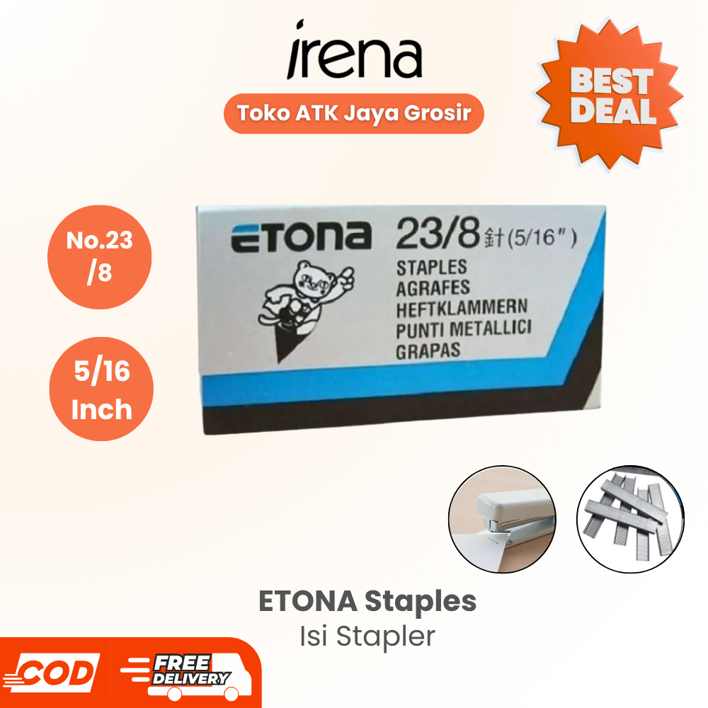 ETONA Staples No. 23/8 Isi Stapler