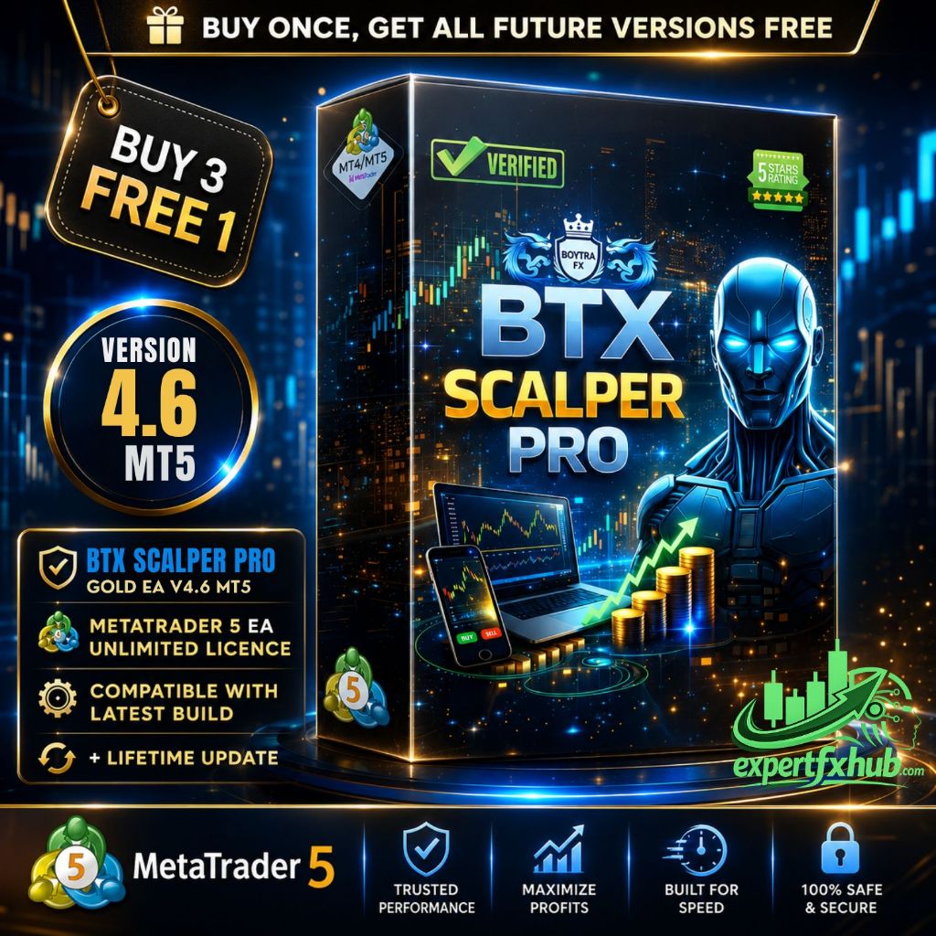 v4.6 BTX Scalper Pro Gold EA Metatrader 5 Expert Advisor, scalping trading bot unlimited licence and