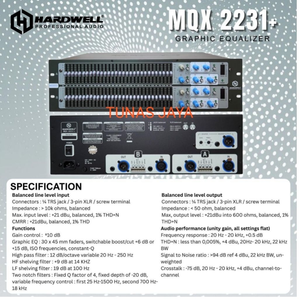 EQUALIZER HARDWELL MQX2231+ ORIGINAL EQUALIZER HARDWELL MQX 2231+